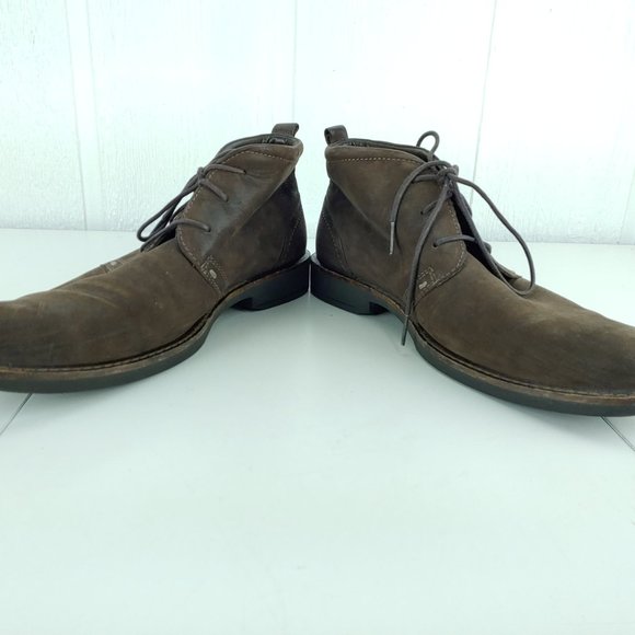 ECCO Men\'s Chukka Boots Brown Suede 41 Lace Up Dress Shoes